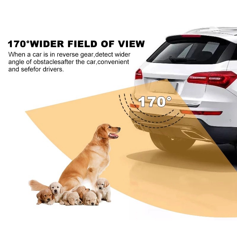 1 Bộ Camera Lùi Xe Góc Rộng 170 Độ 5 Pin Chống Nước Hỗ Trợ Quay Ban Đêm Cho Xe Hơi