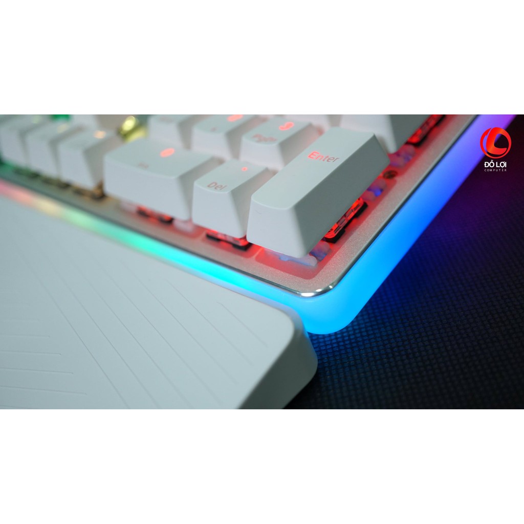 Bàn phím cơ Royal Kludge RK-918 Led RGB Trắng - White/Cherry Switch