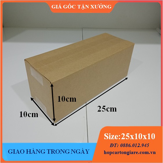 25x10x10 combo 50 hộp carton đóng hàng 3 lớp giá tại xưởng, mua buôn liên hệ