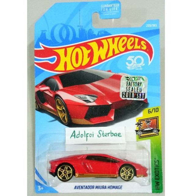 Hotwheels Mô Hình Đồ Chơi Xe Hơi Lamborghini Aventador Miura