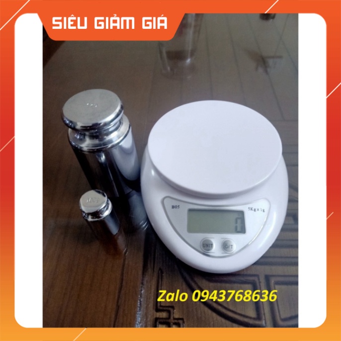 Cân Điện Tử Thực Phẩm Nhà Bếp Mini Electronic Kitchen Scale 5Kg /1G Kèm Pin AAA ( CÂN MỎ TRÒN)