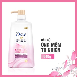 Dầu gội Dove hoa sen Nhật và nước gạo óng mềm tự nhiên 640g