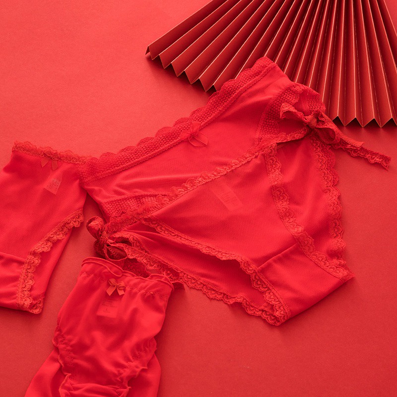 Quần lót ren thoáng khí che phủ toàn diện thoải mái cho nữ