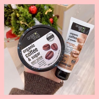 Tẩy da chết cafe Organic shop body và face