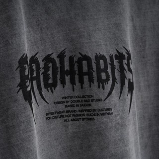 Áo thun LOCAL BRAND wash xám , tee phông tay lỡ nam nữ BAD HABITS SADBOIZ HADES UNCOVER MISSOUT BOBUI unisex SATO SHOP