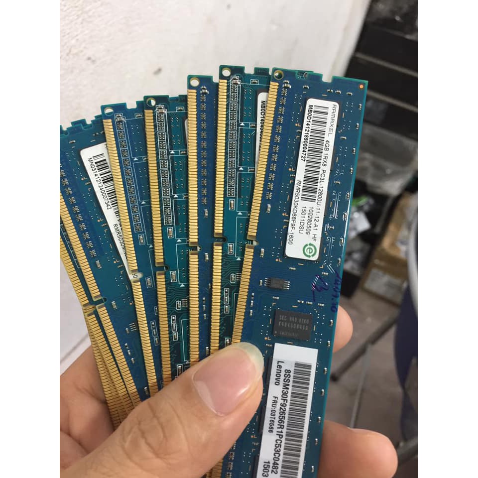 Ram máy tính để bàn DDR3 4GB bus 1600Mhz, ram pc tháo máy tính đồng bộ DELL HP.. . Bảo hành 1 tháng