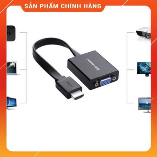 [CHÍNH HÃNG] Cáp Chuyển Đổi HDMI Sang VGA + Audio Cáp Dẹt Có Nguồn Phụ Ugreen 40248 chính hãng