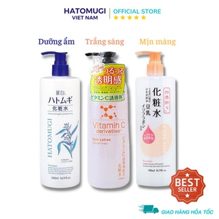 Nước hoa hồng ý dĩ dưỡng ẩm, trắng da, ngừa mụn mờ thâm Tonner Reihaku Hatomugi Lotion Nhật bản