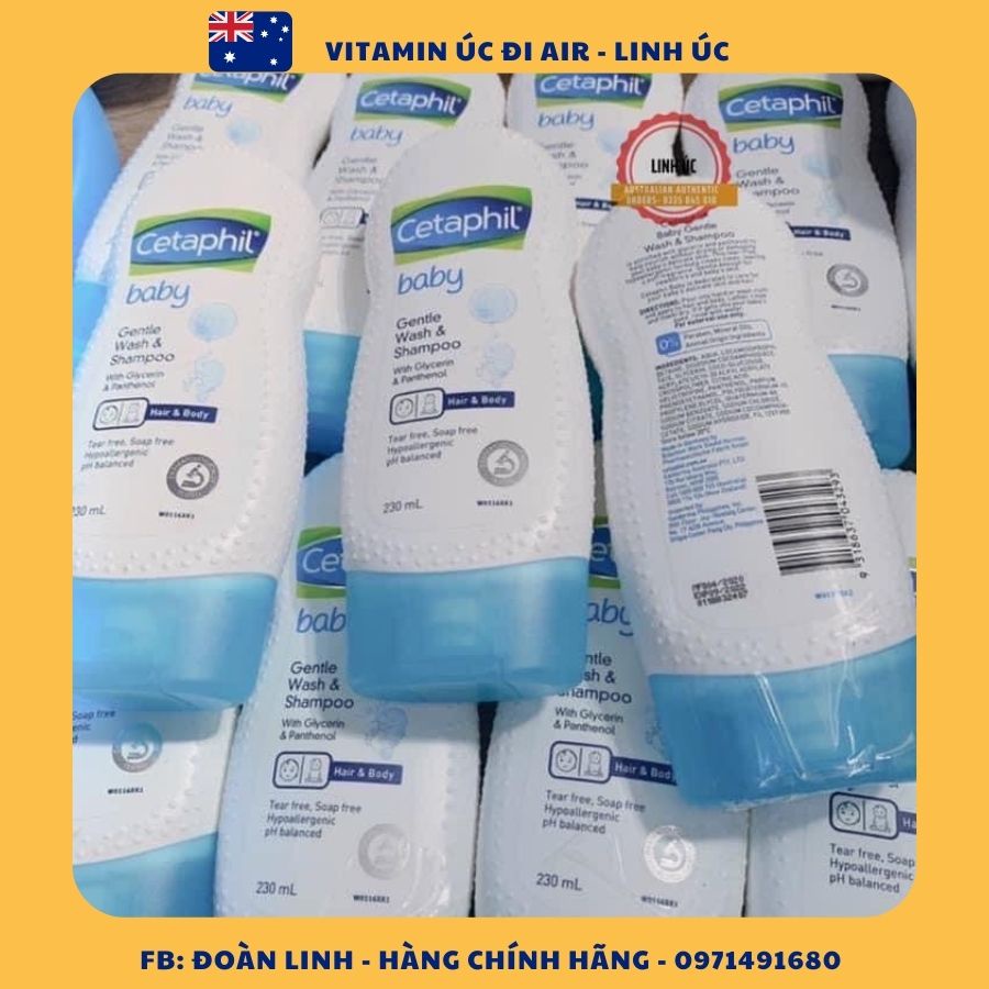 Sữa tắm gội dịu nhẹ cho bé Cetaphil Baby Gentle Wash & Shampoo 400ml