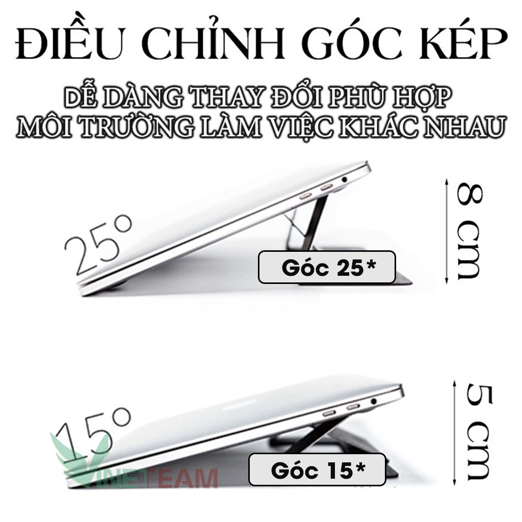 Đế tản nhiệt laptop gấp gọn - Giá đỡ tản nhiệt laptop vô hình, cho máy tính xách tay,ipad  -dc3675