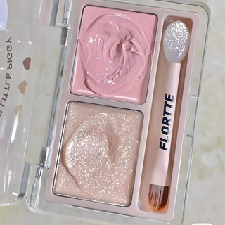 Phấn bắt sáng dạng lì màu đôi flortte + phấn bắt sáng
