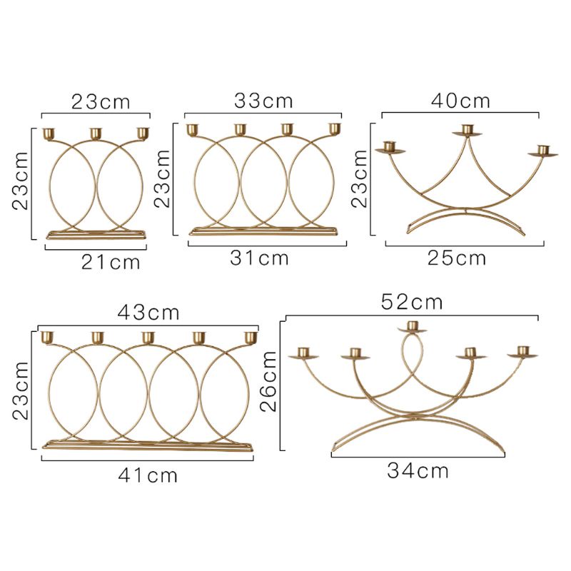 Giá Đỡ Đèn Cầy 3D Bằng Kim Loại Phong Cách Bắc Âu Độc Đáo Trang Trí Tiệc Cưới