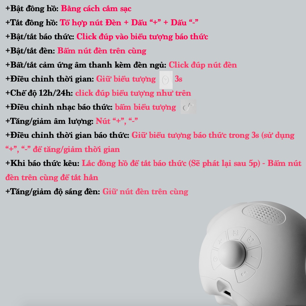 Đồng hồ Emoji, biểu đạt cảm xúc, làm đèn ngủ