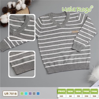 Uala109 - Áo len kẻ ngang