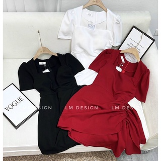 Váy tay bồng xếp ly nhún eo siêu đẹp