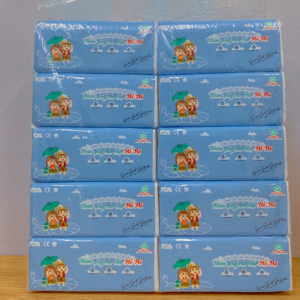 Combo 30 Gói Khăn Giấy Cao Cấp Mễ Mễ 4 Lớp,300 Tờ 120x180mm Bé Be Be Shop