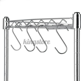 Stainless Steel Double-layer Microwave Oven Rack + Hook Kitchen Storage Holder