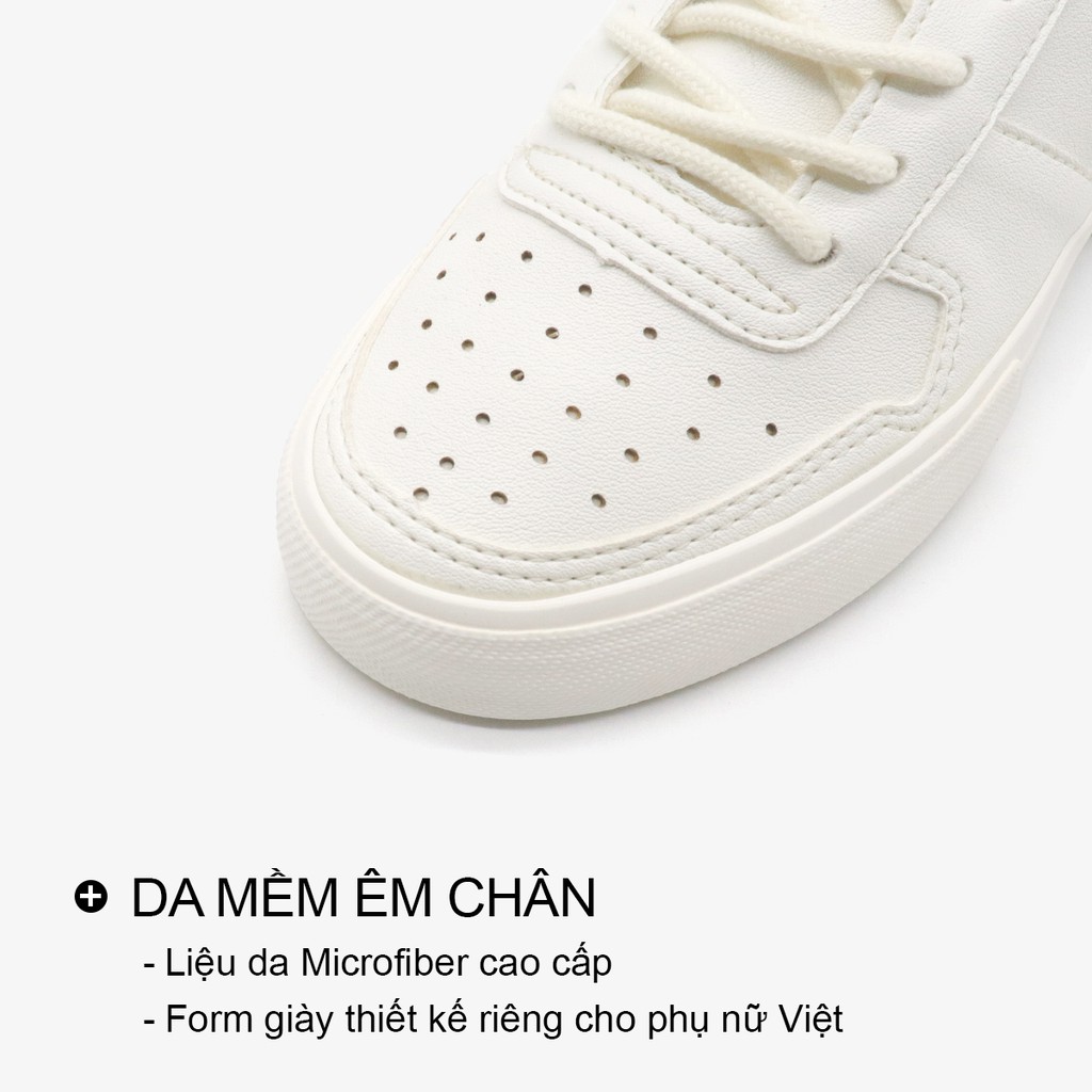 Giày thể thao nữ màu trắng đẹp dáng giày sneaker bata đế bằng cổ thấp thời trang bAimée &amp; bAmor - MS1408