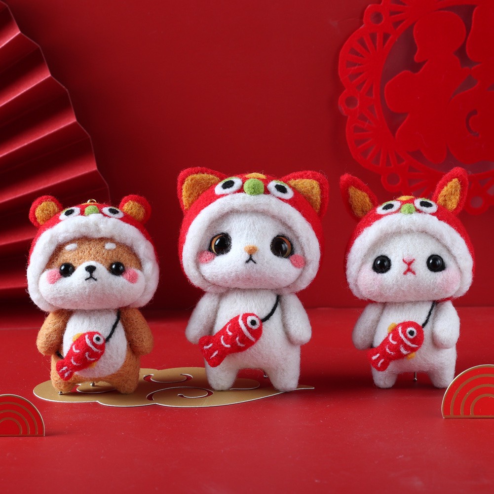 Len Chọc Handmade, Bộ Kit Len Chọc 12 Con Giáp May Mắn