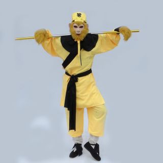 (Có Sẵn) Trang Phục Tôn Ngộ Không Bộ Thỉnh Kinh (vàng) kèm Đầy Đủ phụ kiện/ Bộ đồ hóa trang Tề thiên trong Tây Du Ký