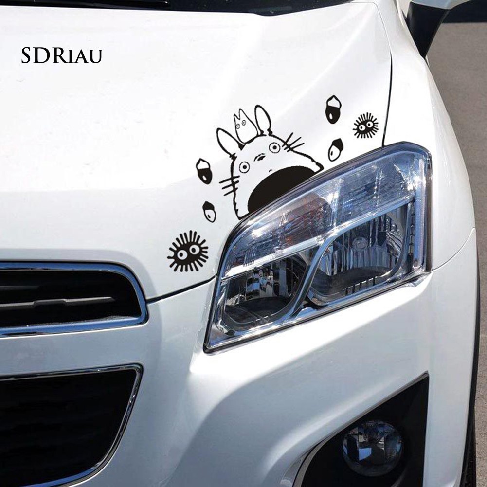 Decal hình Totoro dán trang trí thân xe oto & xe tải chân mày