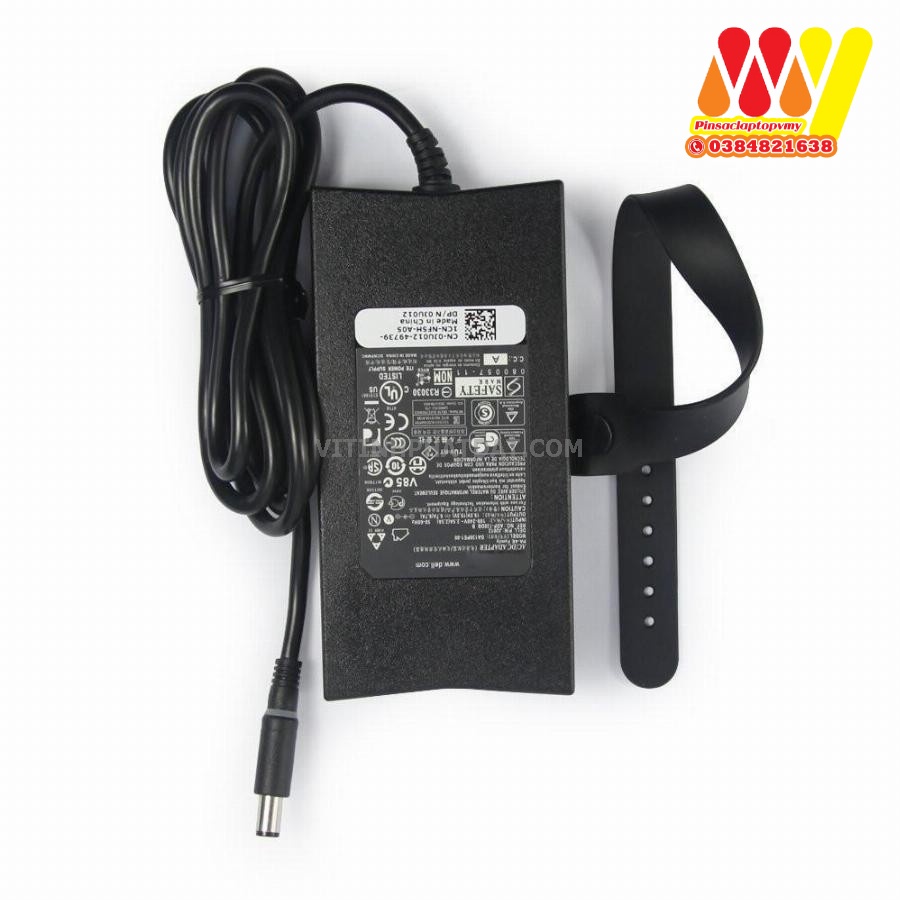 Sạc laptop Dell 19.5V-6.7A Chân nhỏ SLIM (130W) - Adapter kèm dây nguồn - hàng new