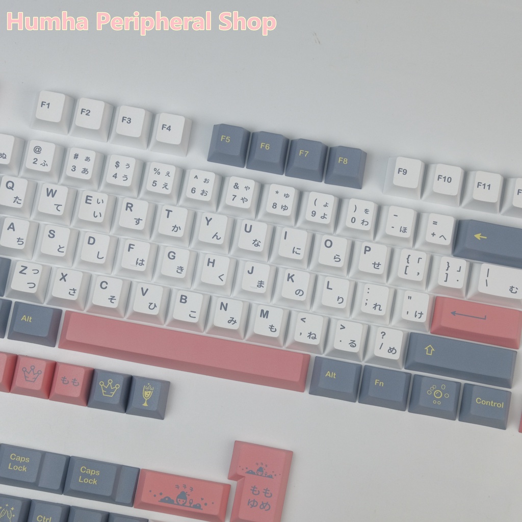 Bàn Phím Cơ Humha Momo Yume R1 140 Phím Chất Liệu PBT Nhuộm Màu Xinh Xắn
