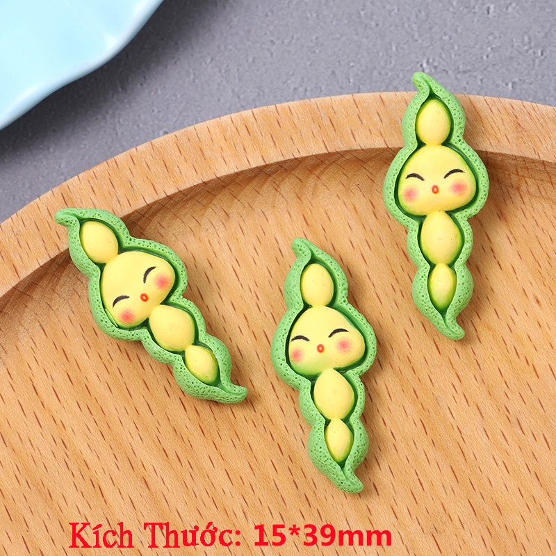 Charm Trang Trí Slime Hình Hạt Đậu Dễ Thương Kích Thước 3cm