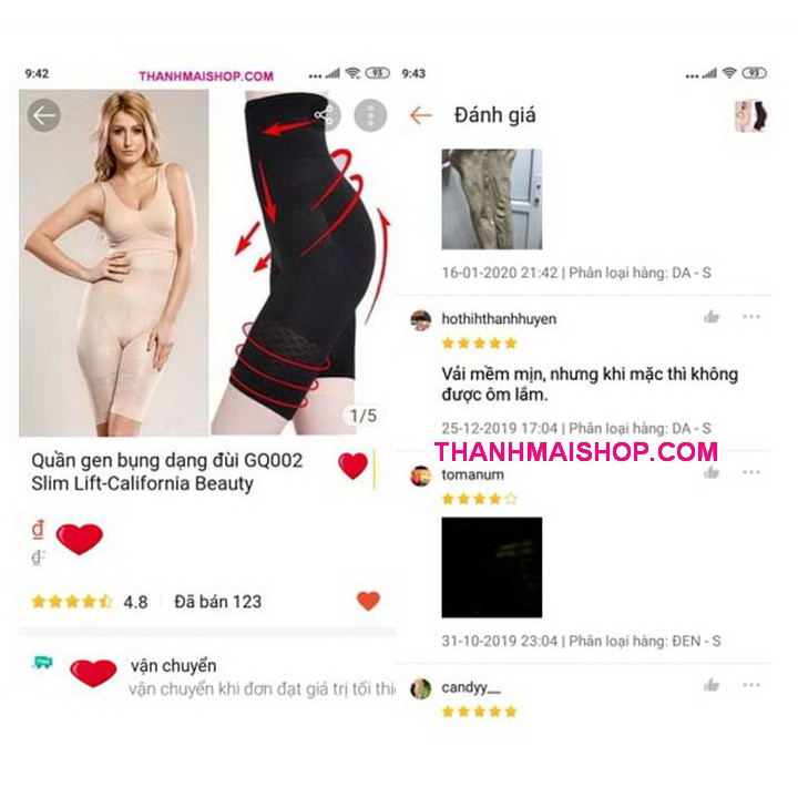 Quần gen bụng dạng đùi GQ002 Slim Lift-California Beauty | BigBuy360 - bigbuy360.vn