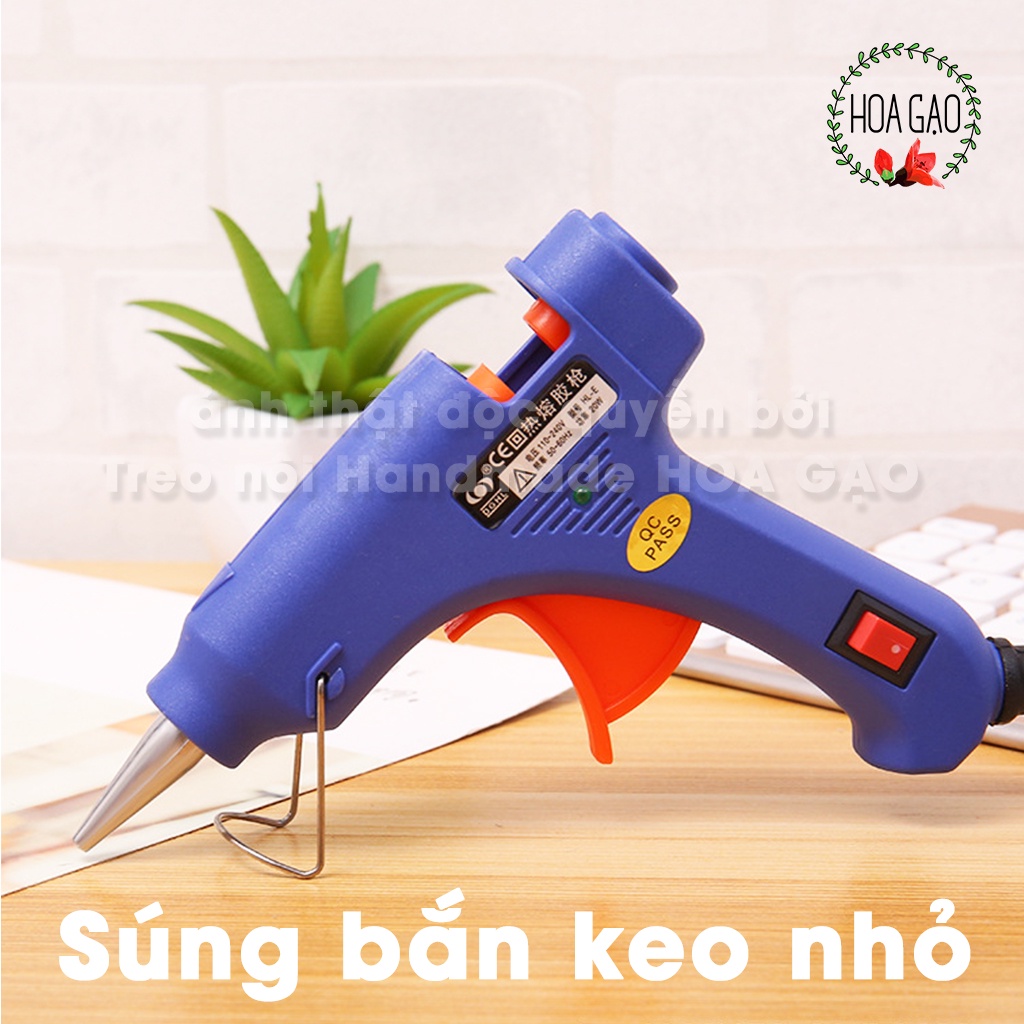 Combo súng bắn keo nến lớn nhỏ keo silicon 20w 60w HOA GẠO GSO súng điện hàng tốt, có công tắc nóng chảy nhanh free ship