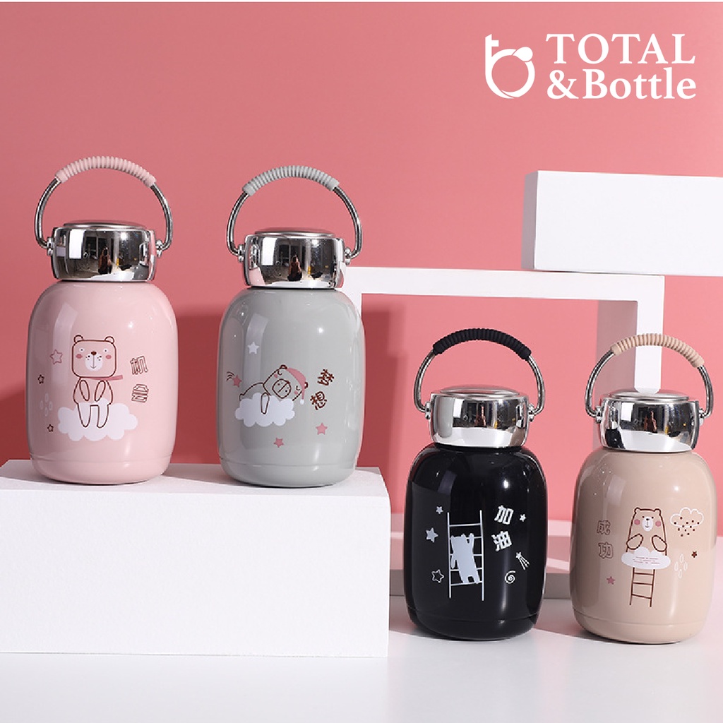 Bình nước giữ nhiệt, ly giữ nhiệt dễ thương cho trẻ 230 ml, inox 304 an toàn cho sức khỏe - Total Bottle