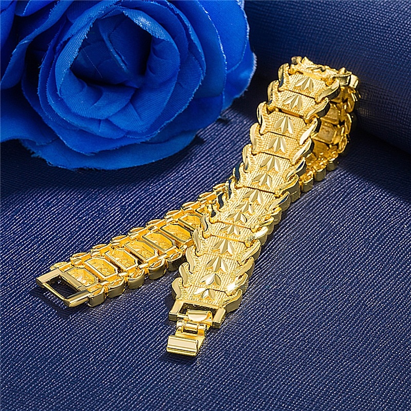 Đồng Hồ Đeo Tay Mạ Vàng 24K Phong Cách Vintage Cho Nam