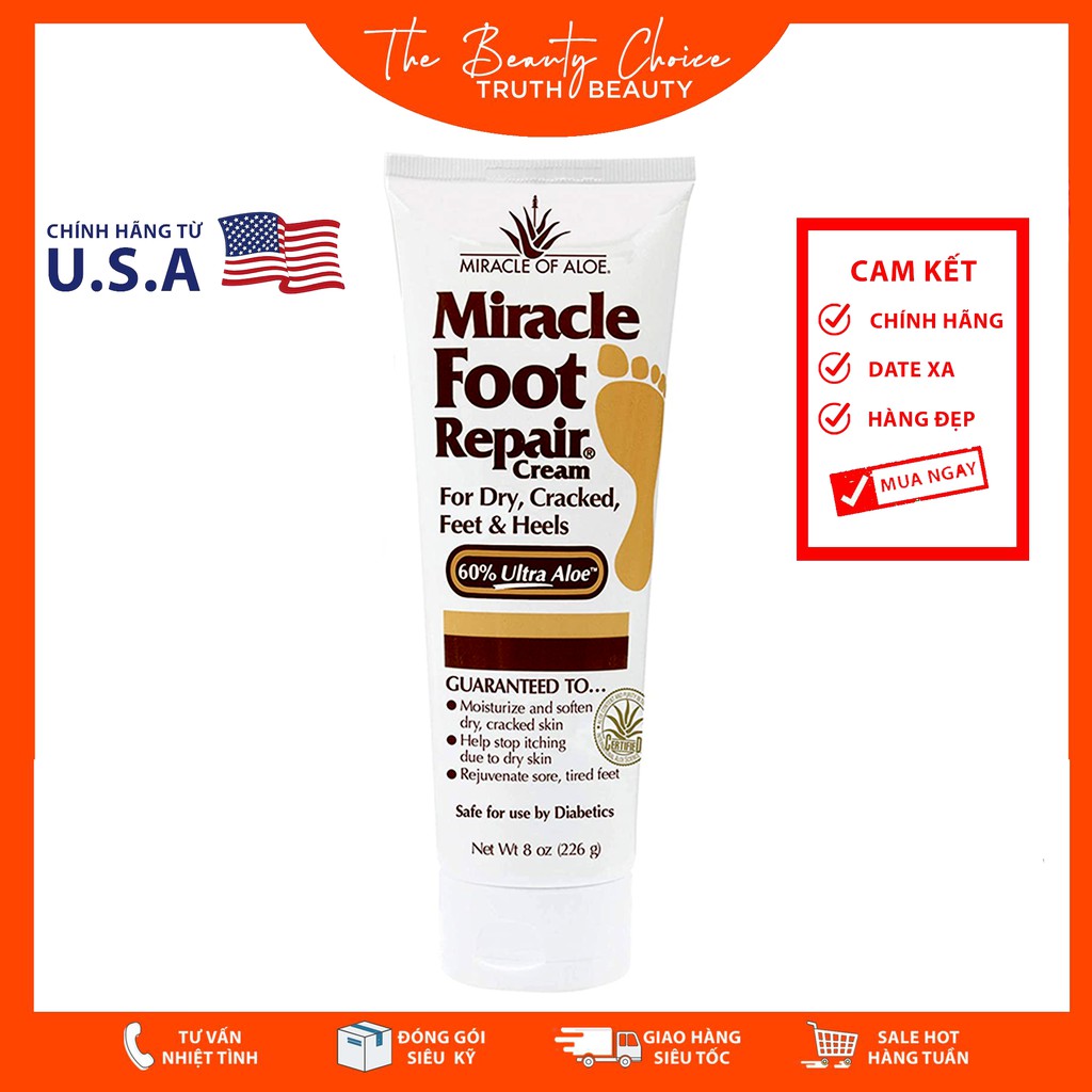 Kem Dưỡng &amp; Chăm Sóc Chân Miracle Foot Repair (226g)