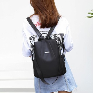 Ba Lô Vải Oxford Màu Trơn Chống Trộm Thời Trang Cho Nữ Sinh