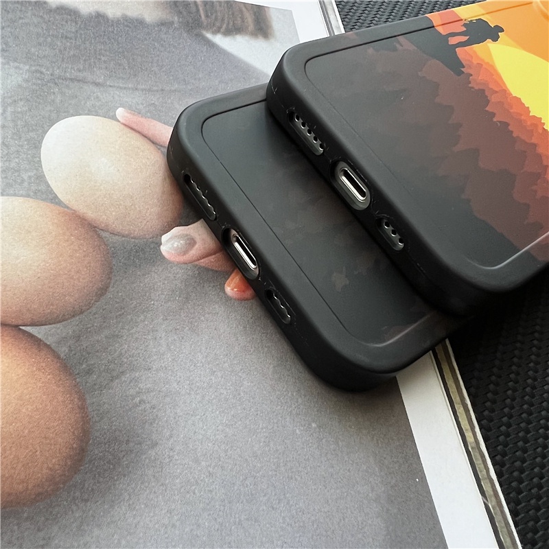 Ốp Điện Thoại Mềm In Hình Hoàng Hôn Cho iphone 12 / 15 / 14 pro max / 11 / 11 pro max 13