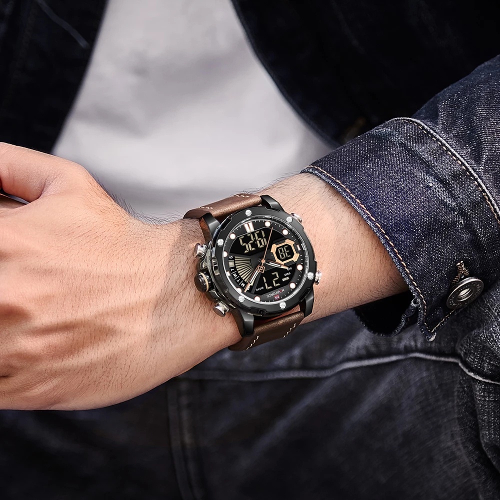 Naviforce Đồng Hồ Quartz Chạy Kim Chống Thấm Nước Với Dây Đeo Da 9172L