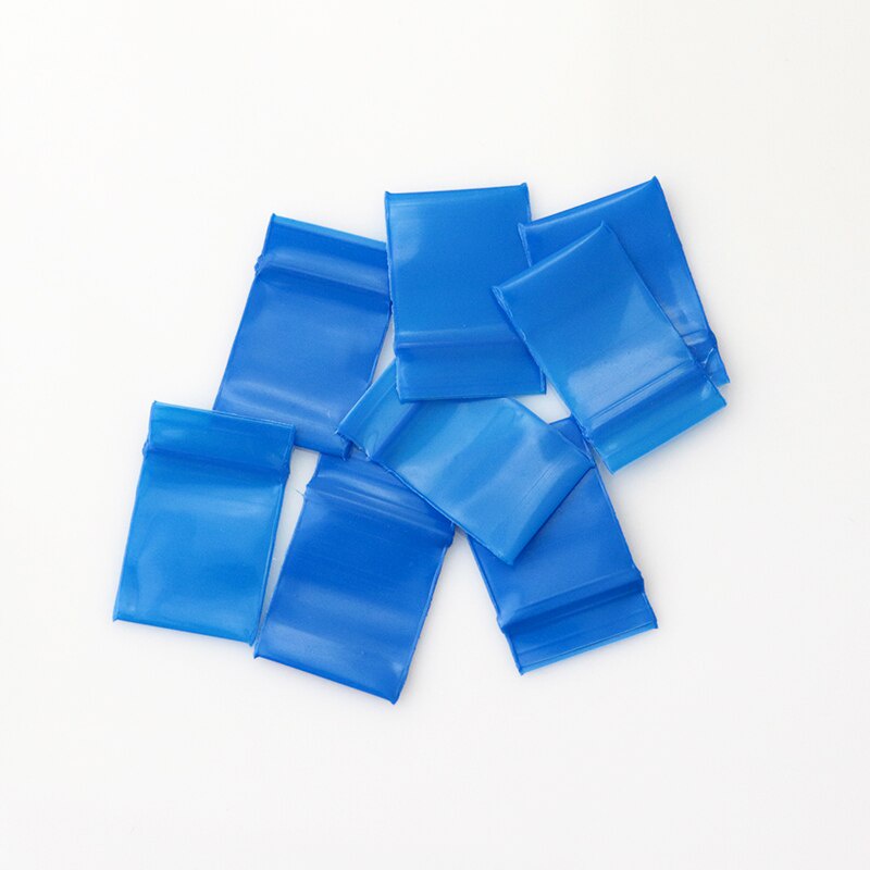Gói 100c túi zip mini màu xanh dương chọn size