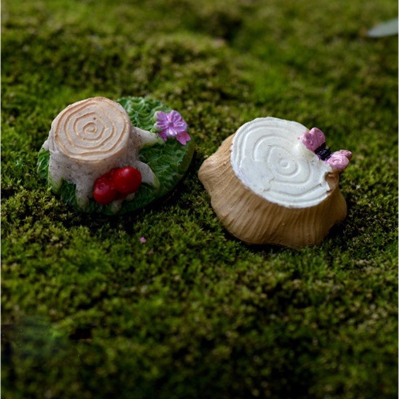 Set 2 mô hình gốc cây trang trí sân vườn độc đáo sinh động