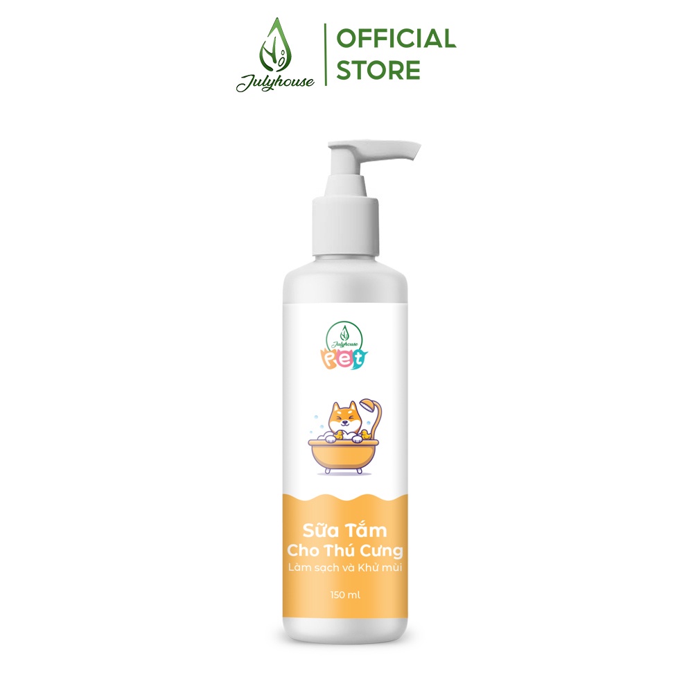 Sữa tắm cho chó mèo 150ml Julyhouse thơm mát khử mùi hôi - YOOSOO MALL