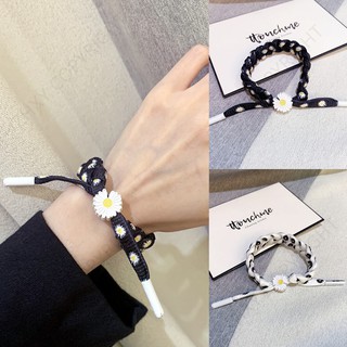 Vòng Tay Đan Len Mặt Hình Hoa Cúc Phong Cách G-Dragon