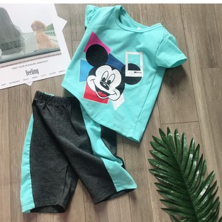 Bộ Hè Quần Ngố Bé Gái Từ 1-6 Tuổi Chất Cotton Thấm Mồ Hôi Cực Tốt Hình Thật -