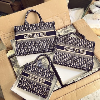 Túi xách DII OR thổ cẩm size to tặng kèm khăn nơ hàng fullbox cao cấp
