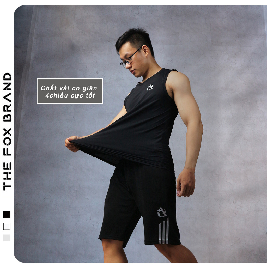 Áo ba lỗ nam thể thao THE FOX áo sát nách tanktop nam
