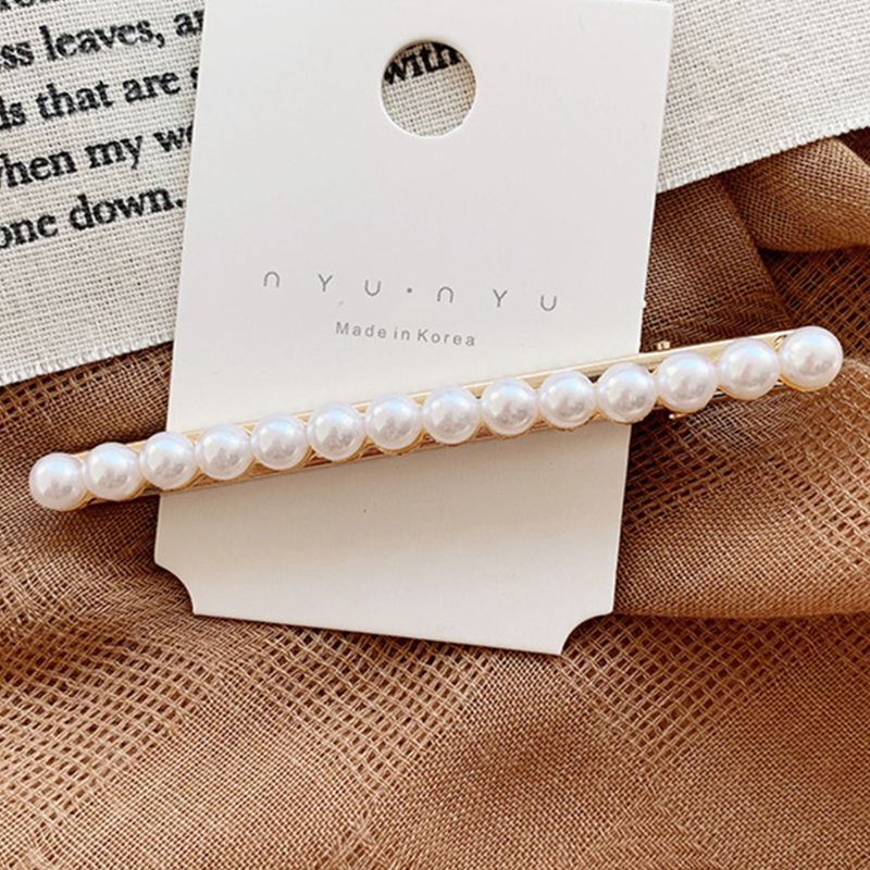 Kẹp Tóc Hoa Đính Ngọc Trai Nhân Tạo Phong Cách Vintage Hàn Quốc