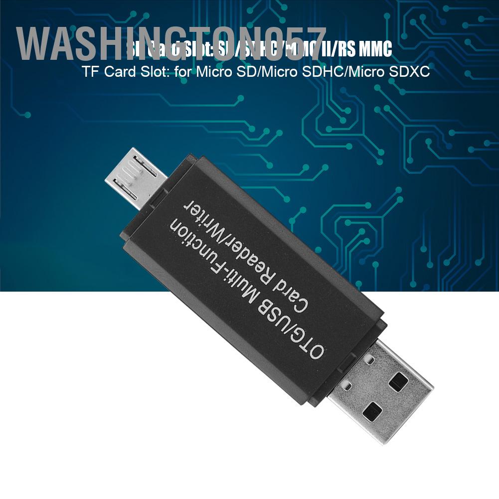 Có thể bán buôn Đầu Đọc Thẻ Nhớ Đa Năng Washington057 OTG/USB Cho Điện Thoại Micro SD/SD/TF PC Hàng giao ngay