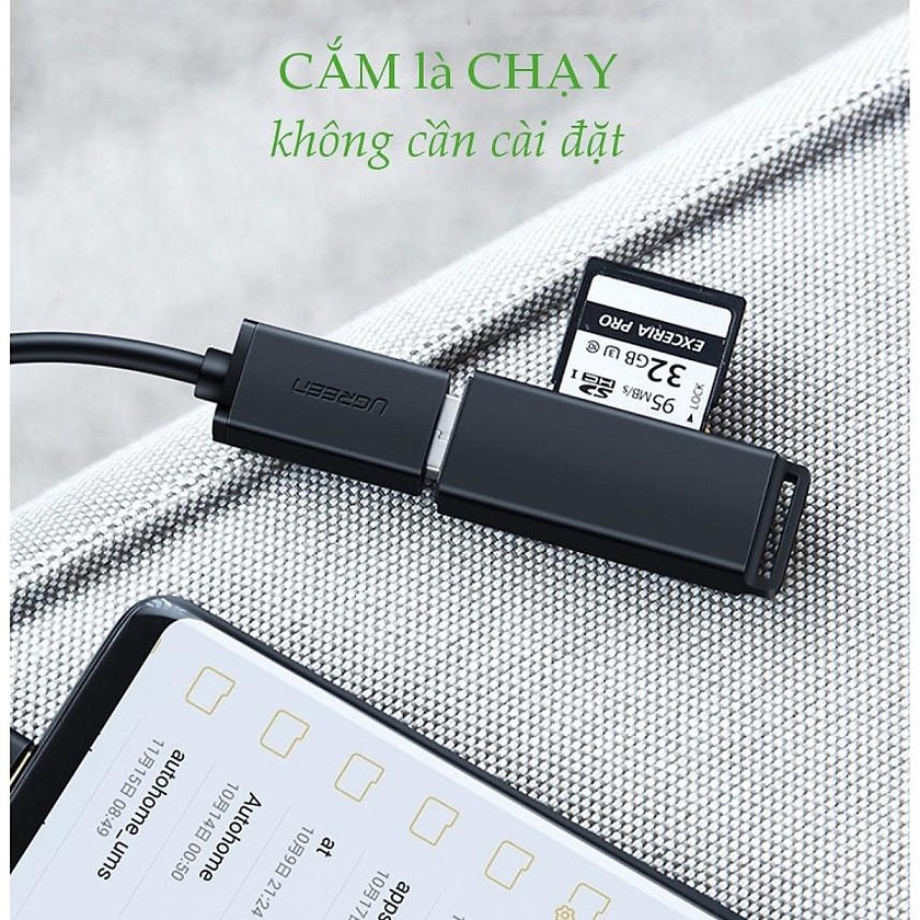 Cáp chuyển USB Type-C sang USB 2.0 chuẩn A cổng âm chính hãng Ugreen 30175