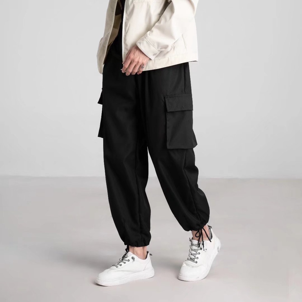 Quần Thể Thao Dáng Rộng Có Túi Lớn Phối Dây Rút Phong Cách Thể Thao Thời Trang Xuân Hè Dễ Phối Đồ