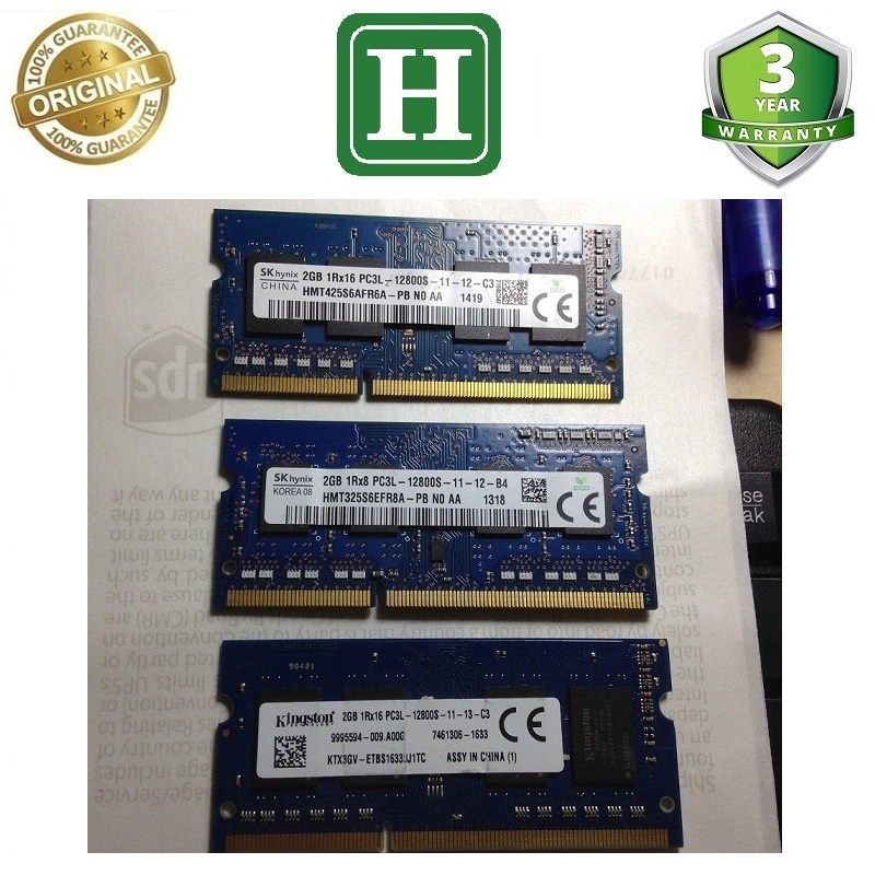 Ram Laptop 2Gb DDR3L bus 1600 tháo máy chính hãng, bảo hành 3 năm