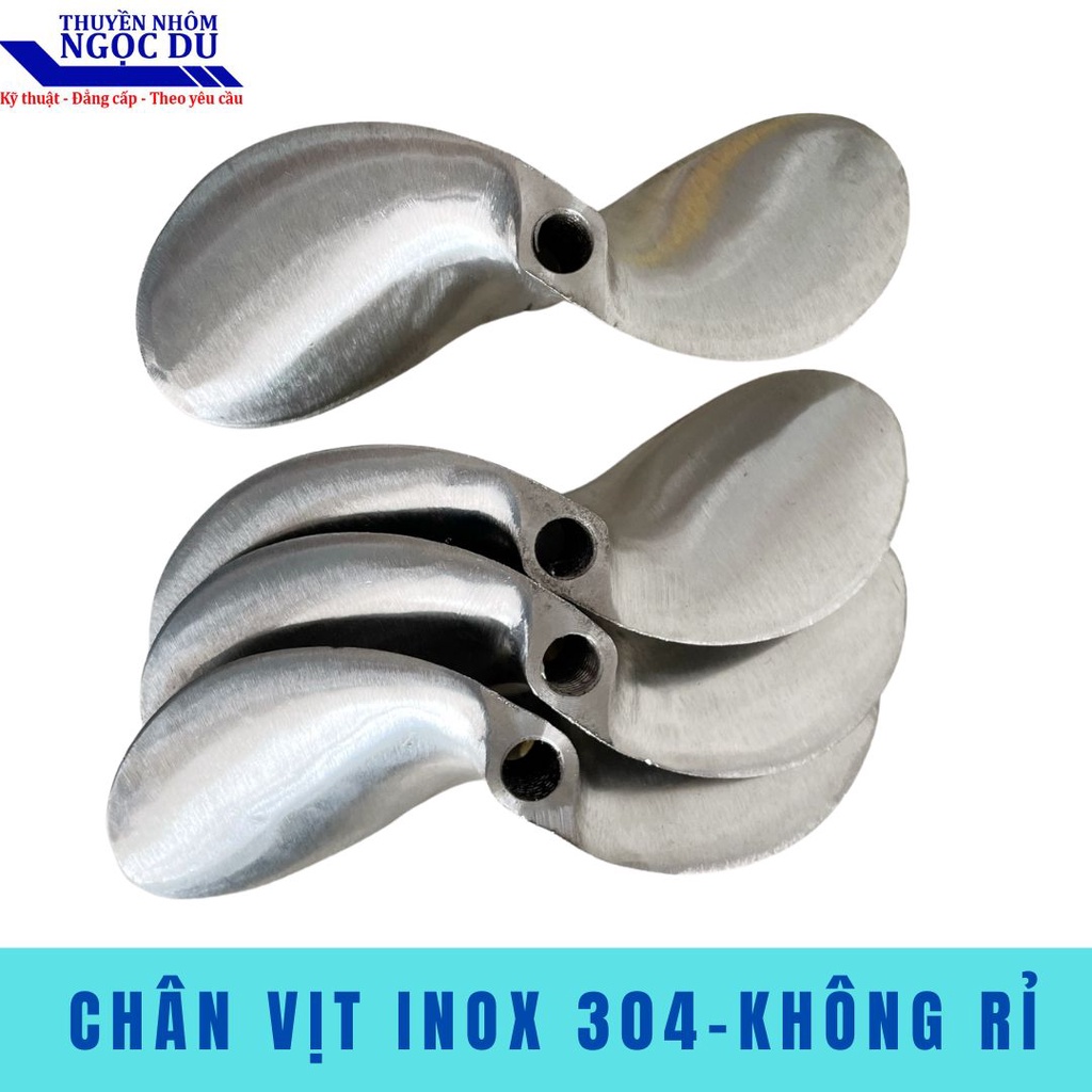 Chân Vịt Inox 2 Cánh 6.5hp, Lỗ Ren 14mm, Dùng Cho Động Cơ Xăng, Chân Vịt Chạy Thuyền, Chạy Xuồng