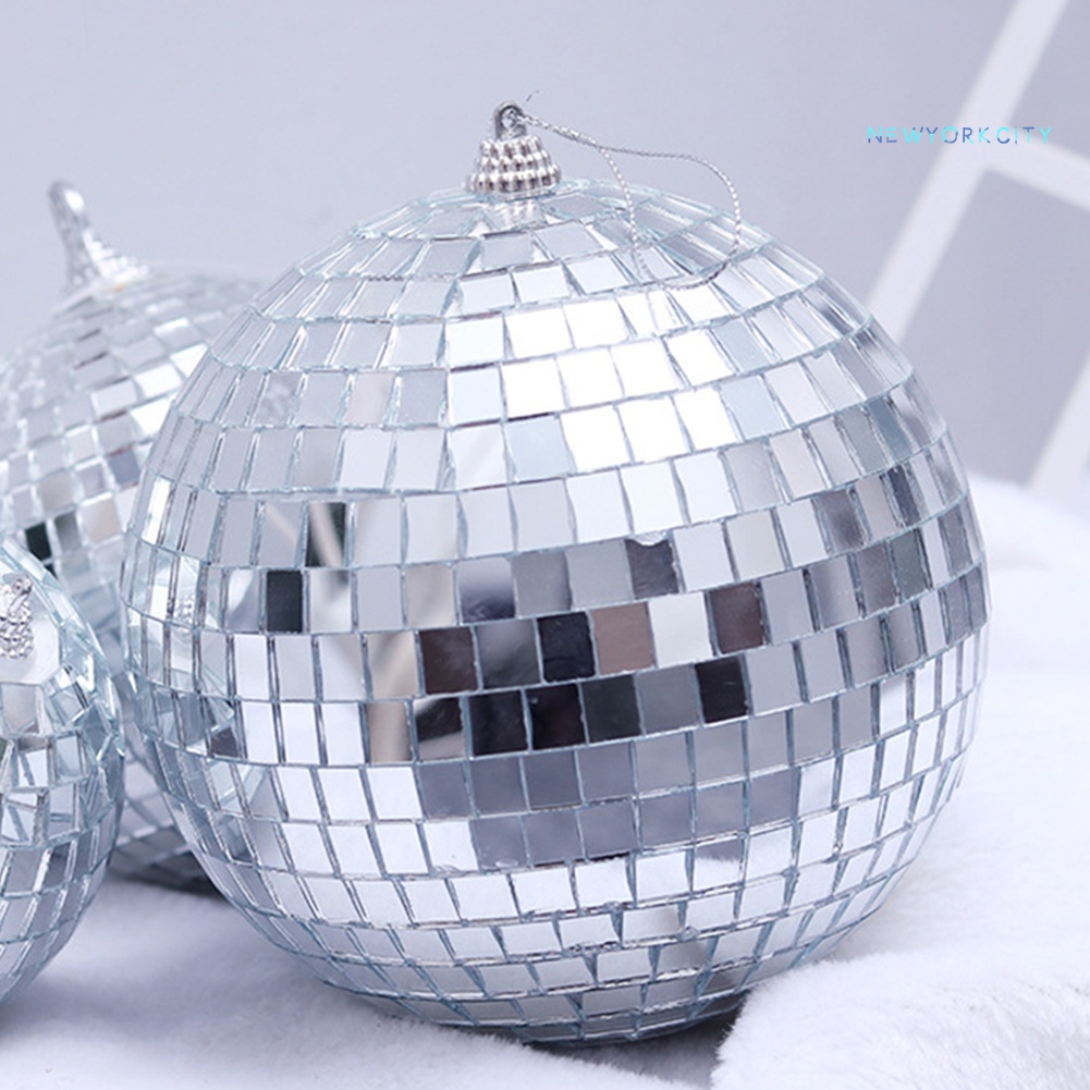 Bộ 6 Quả Cầu Kính Tráng Gương Dùng Trang Trí Cây Thông Giáng Sinh